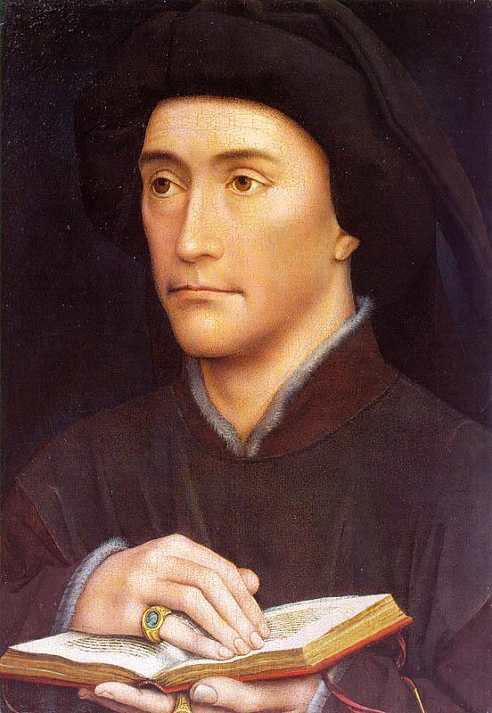 WEYDEN, Rogier van der Portrait of a Man Holding a Book